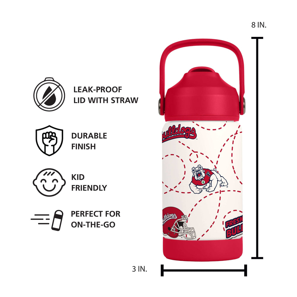 Fresno State 12oz Mascot SS Kids Bottle - Logo Brands - Flyclothing LLC