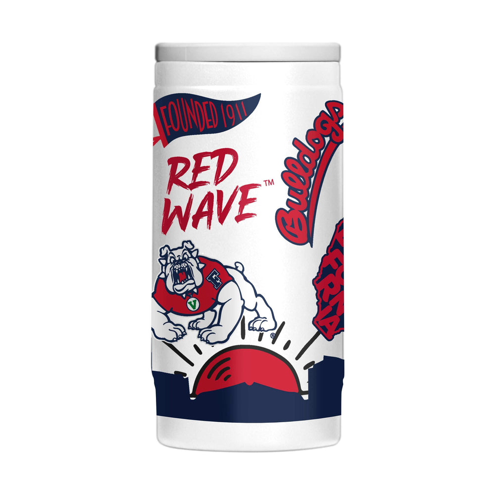 Fresno State 12oz Native Powdercoat SlimCan Coolie - Logo Brands - Flyclothing LLC