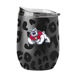 Fresno State Leopard 16oz Black Powdercoat Curved Beverage - Logo Brands - Flyclothing LLC