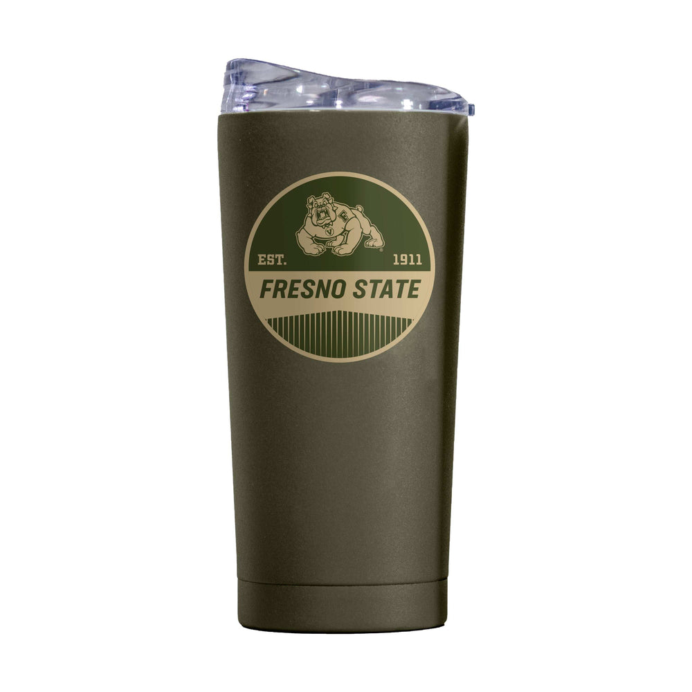 Fresno State 20oz Olive Badge Powder Coat Tumbler - Logo Brands - Flyclothing LLC
