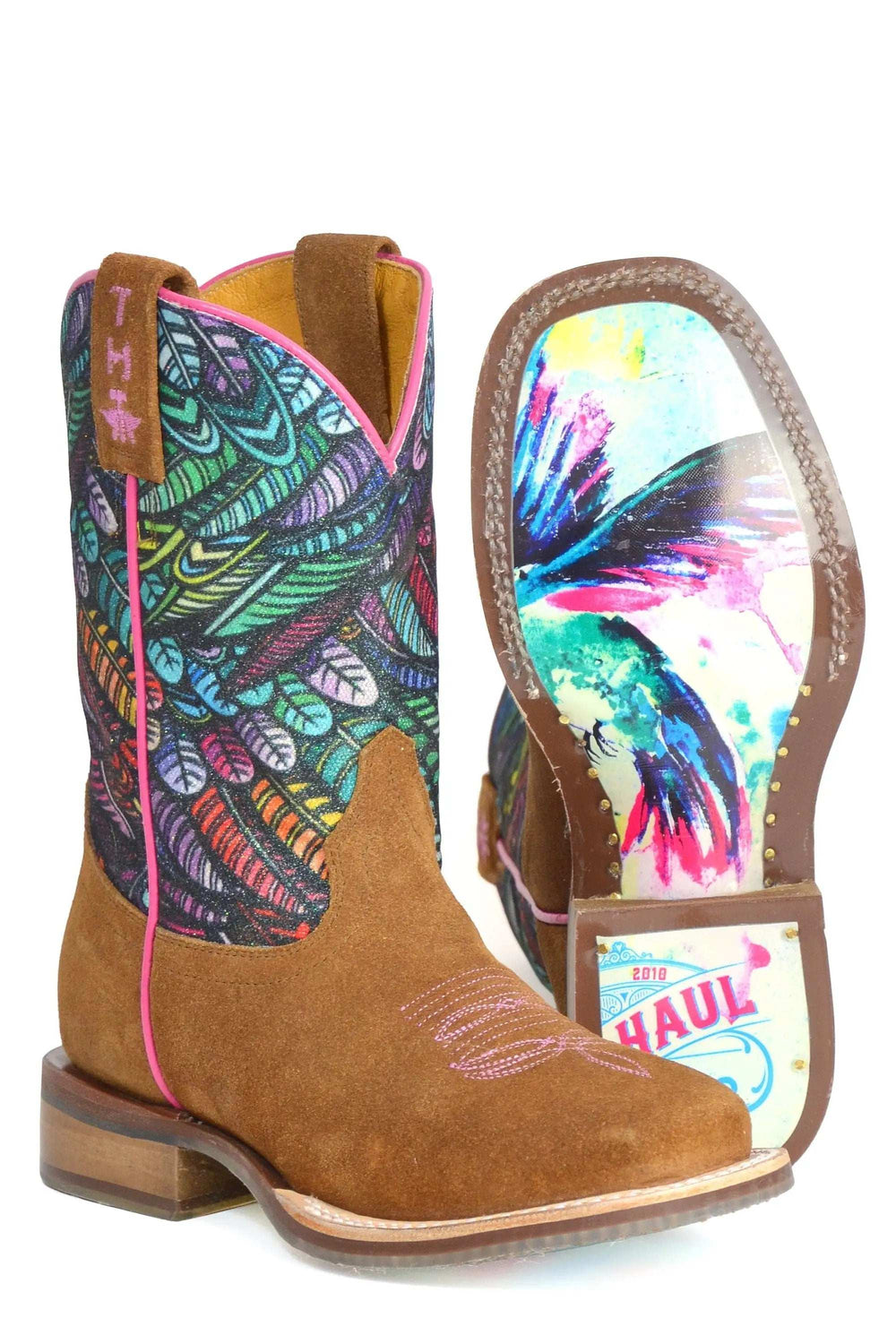 Tin Haul Little Girls Feathers Hummingbird Sole - Tin Haul - Flyclothing LLC
