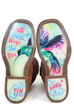 Tin Haul Little Girls Feathers Hummingbird Sole - Tin Haul - Flyclothing LLC