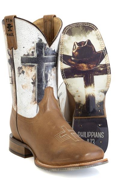 Tin Haul Mens Church Cross Boots - Tin Haul - Flyclothing LLC
