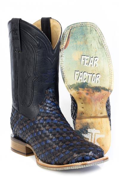 Tin Haul Mens Black N Blue Boots - Tin Haul - Flyclothing LLC