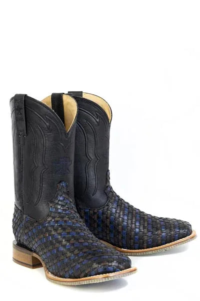 Tin Haul Mens Black N Blue Boots - Tin Haul - Flyclothing LLC
