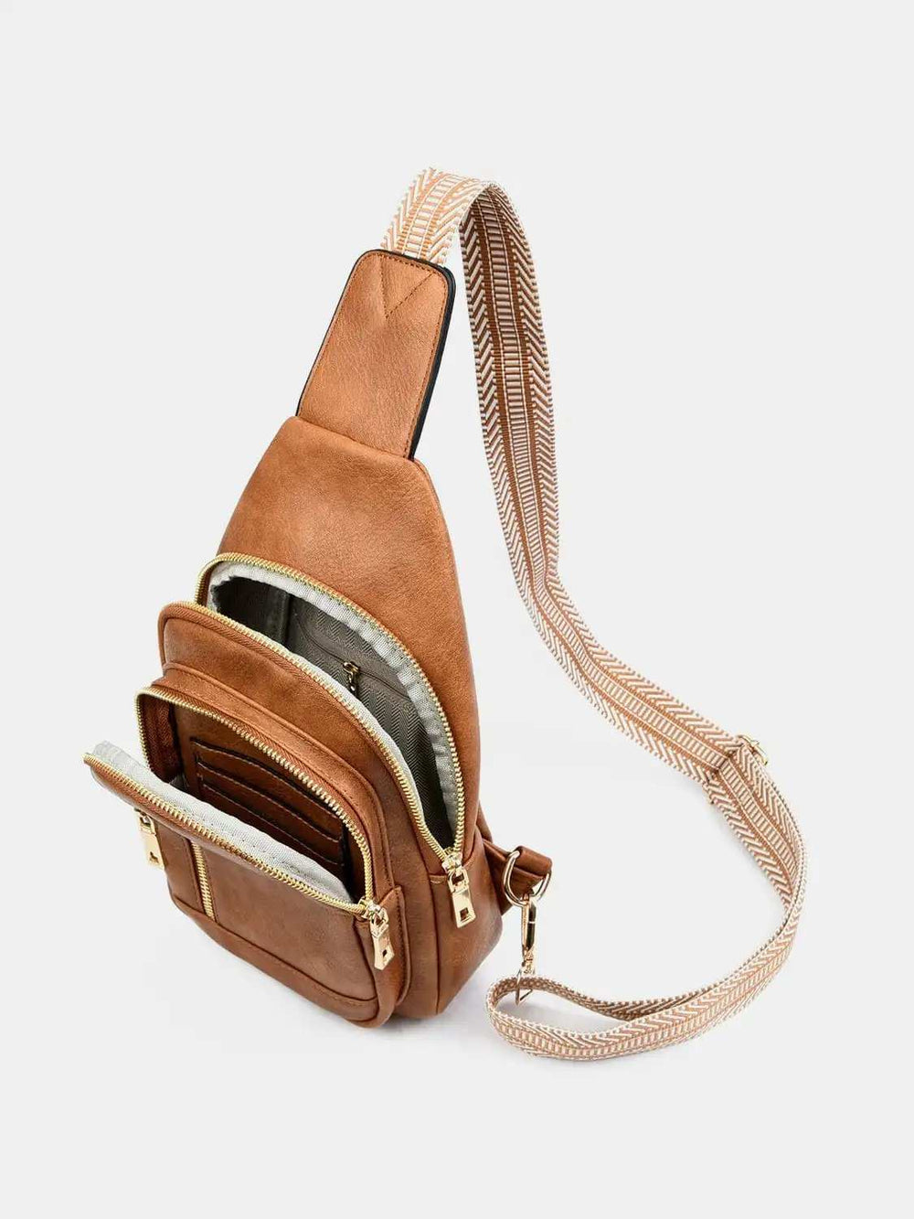 PU Leather Adjustable Strap Crossbody Bag - Trendsi - Flyclothing LLC