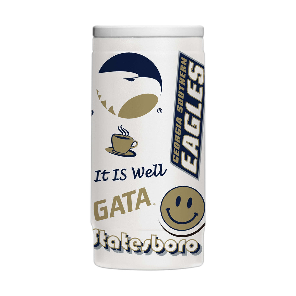 GA Southern 12oz Native Powdercoat SlimCan Coolie - Logo Brands - Flyclothing LLC
