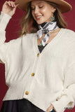 Umgee Button-Front V-Neck Knit Cardigan - Trendsi - Flyclothing LLC