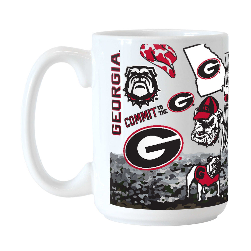 Georgia 15oz Native Sublimated Mug - Logo Brands - Flyclothing LLC