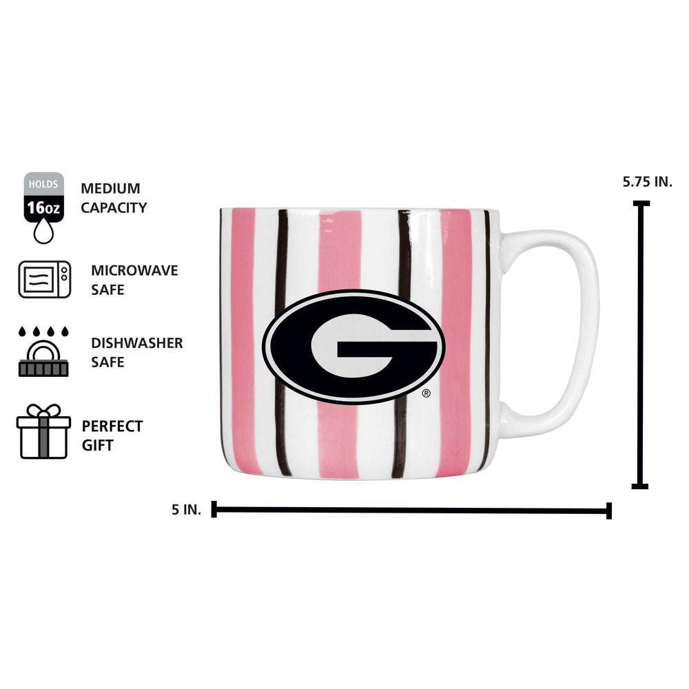 Georgia 16oz Brushstroke Stripe Mug - Logo Brands - Flyclothing LLC