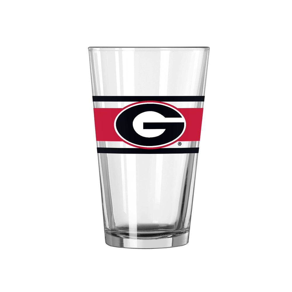 Georgia 16oz Stripe Pint Glass - Logo Brands - Flyclothing LLC