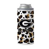 Georgia 12oz Neutral Leopard Slim Can Coolie - Logo Brands - Flyclothing LLC