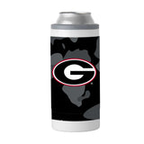 Georgia Black Camo 12oz Slim Can Coolie - Logo Brands - Flyclothing LLC