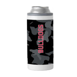 Georgia Black Camo 12oz Slim Can Coolie - Logo Brands - Flyclothing LLC