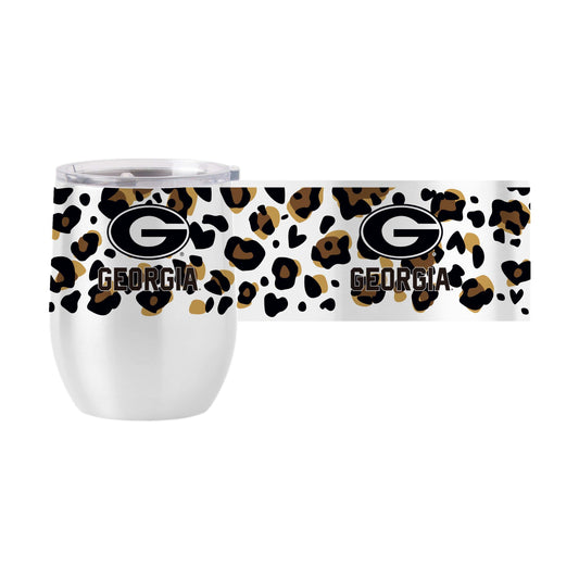 Georgia 16oz Neutral Leopard Stainless Curved Beverage - Logo Brands - Flyclothing LLC