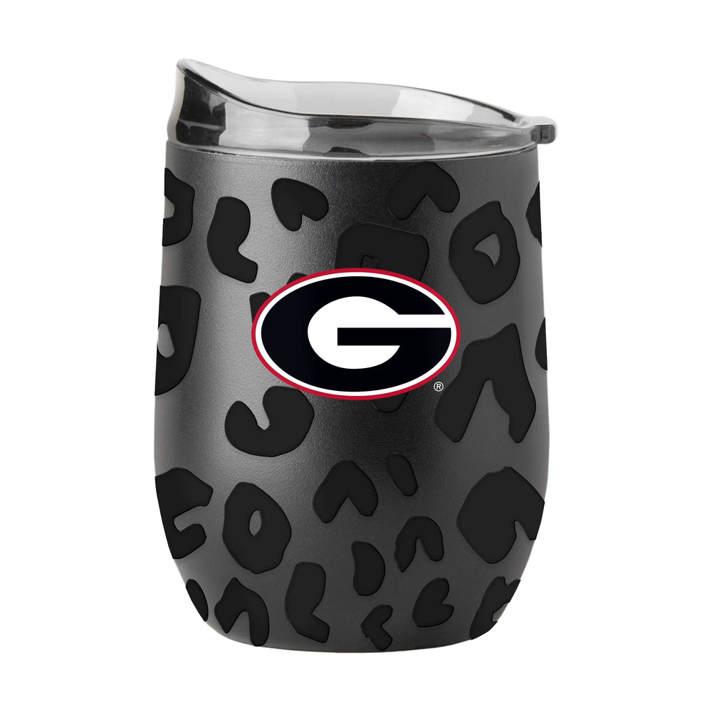 Georgia Leopard 16oz Black Powdercoat Curved Beverage - Logo Brands - Flyclothing LLC