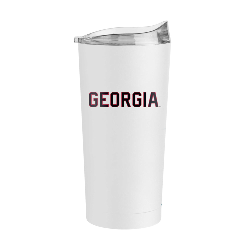 Georgia 20oz White Flipside Powder Coat Tumbler - Logo Brands - Flyclothing LLC