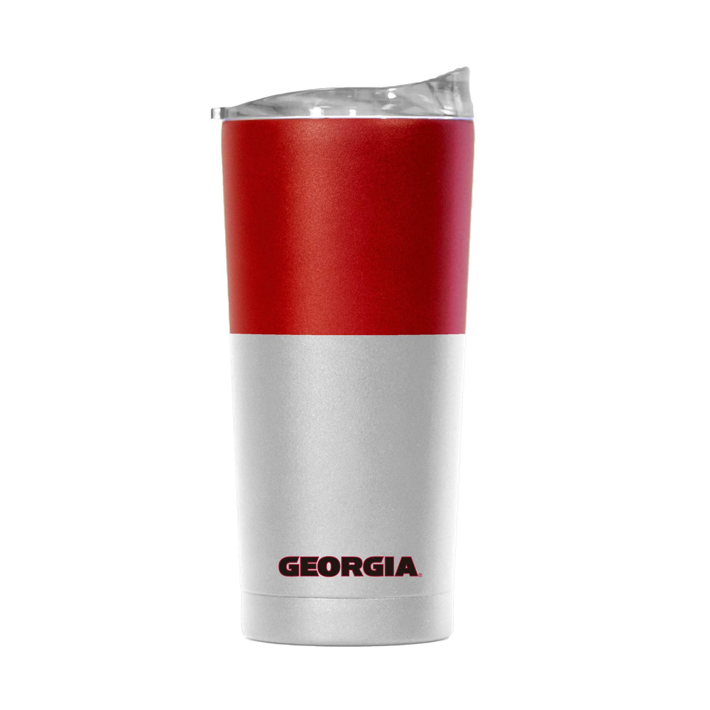 Georgia 20oz Colorblock White Powder Coat Tumbler - Logo Brands - Flyclothing LLC