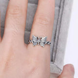 925 Sterling Silver Butterfly Ring - Trendsi - Flyclothing LLC