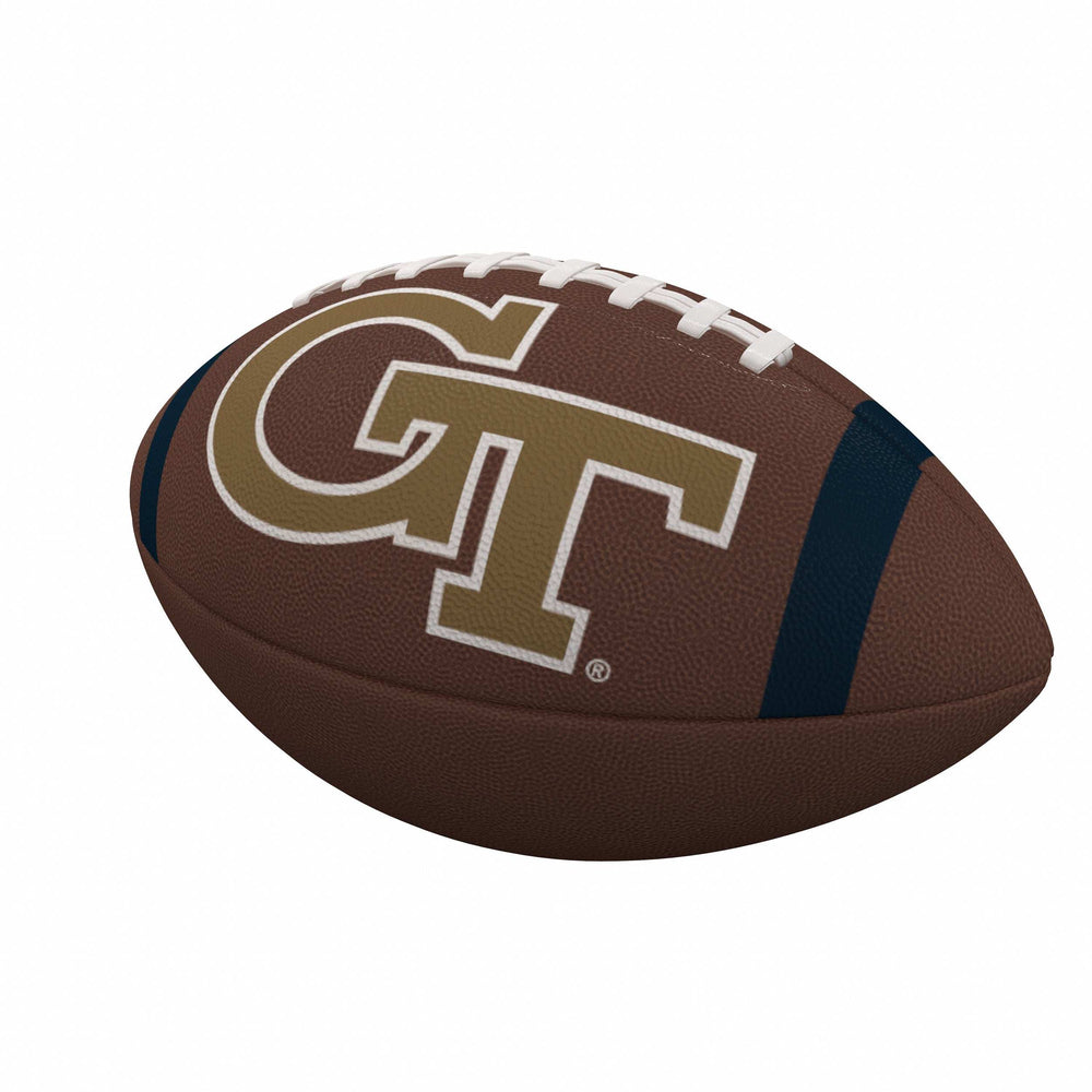 GA Tech Team Stripe Official-Size Composite Football - Logo Brands - Flyclothing LLC