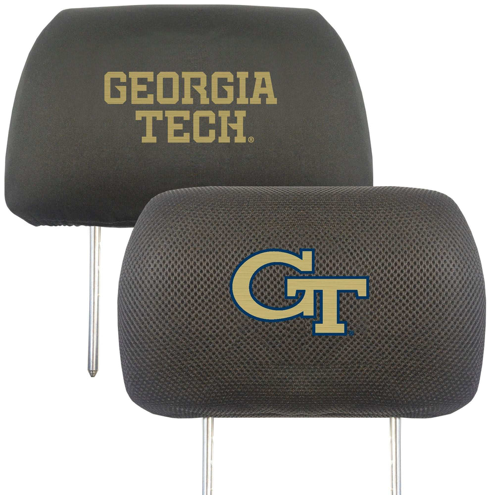 Georgia Tech Head Rest Cover - Logo Brands - Flyclothing LLC