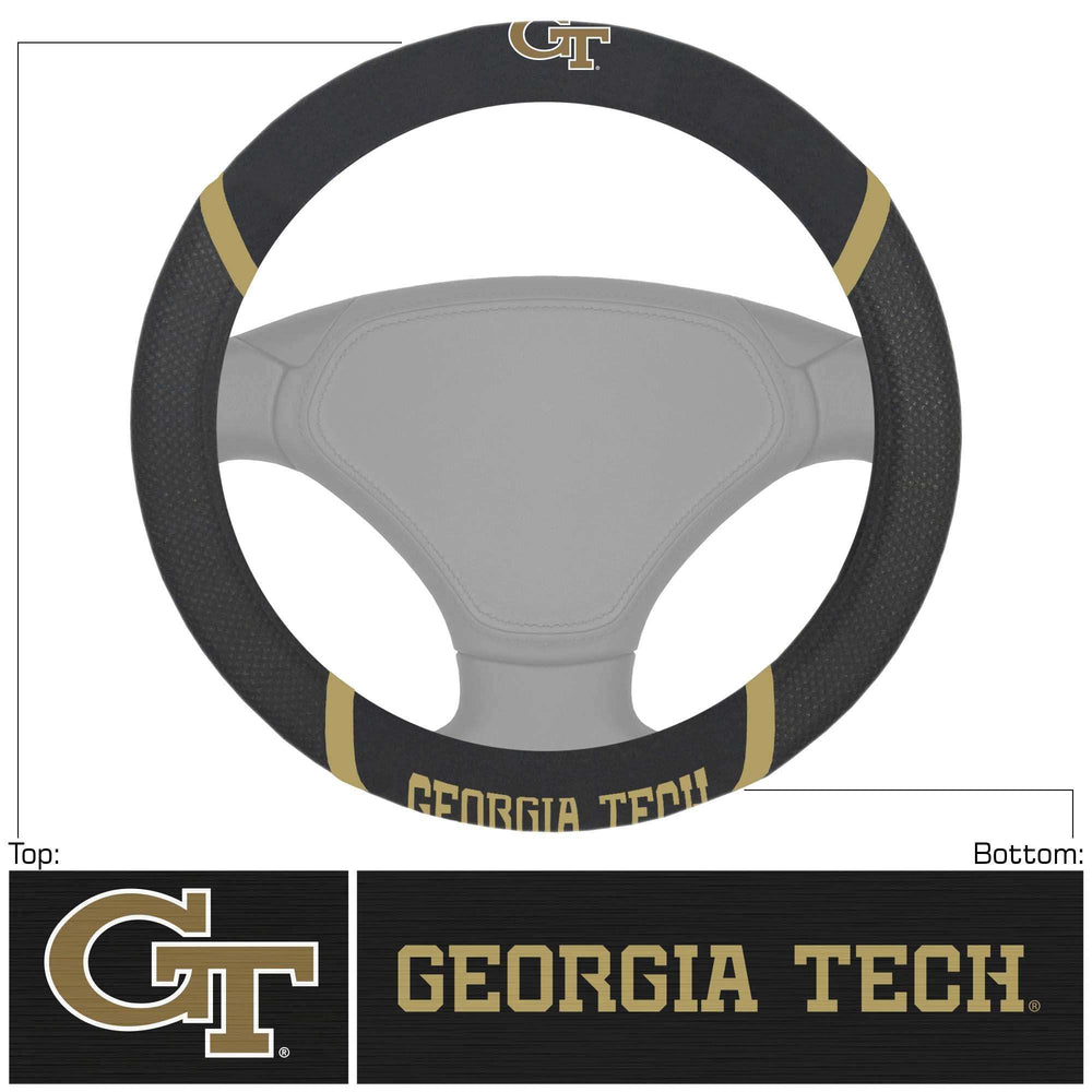 Georgia Tech Steering Wheel Cover - Logo Brands - Flyclothing LLC