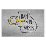 Georgia Tech Starter Mat - Southern Style - Logo Brands - Flyclothing LLC