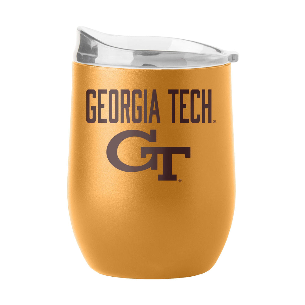 Georgia Tech 16oz Huddle Powder Coat Curved Bev - Logo Brands - Flyclothing LLC