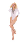 Elegant Moments White Long Sleeve Opaque Teddy 1436 - Elegant Moments - Flyclothing LLC