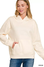 Zenana Fleece Kangaroo Pocket Hoodie - Trendsi - Flyclothing LLC