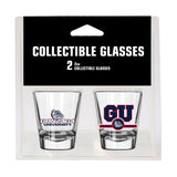 Gonzaga Campus Colors 2oz Letterman Shot Glass 2 Pack - Logo Brands - Flyclothing LLC