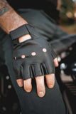 Men’s Half Finger Motorbike Gloves with Strap - Unik Just for Bikers - Flyclothing LLC