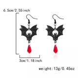 Gothic Bat Drop Earrings - Trendsi - Flyclothing LLC