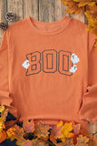 BOO Round Neck Long Sleeve Sweatshirt - Trendsi - Flyclothing LLC