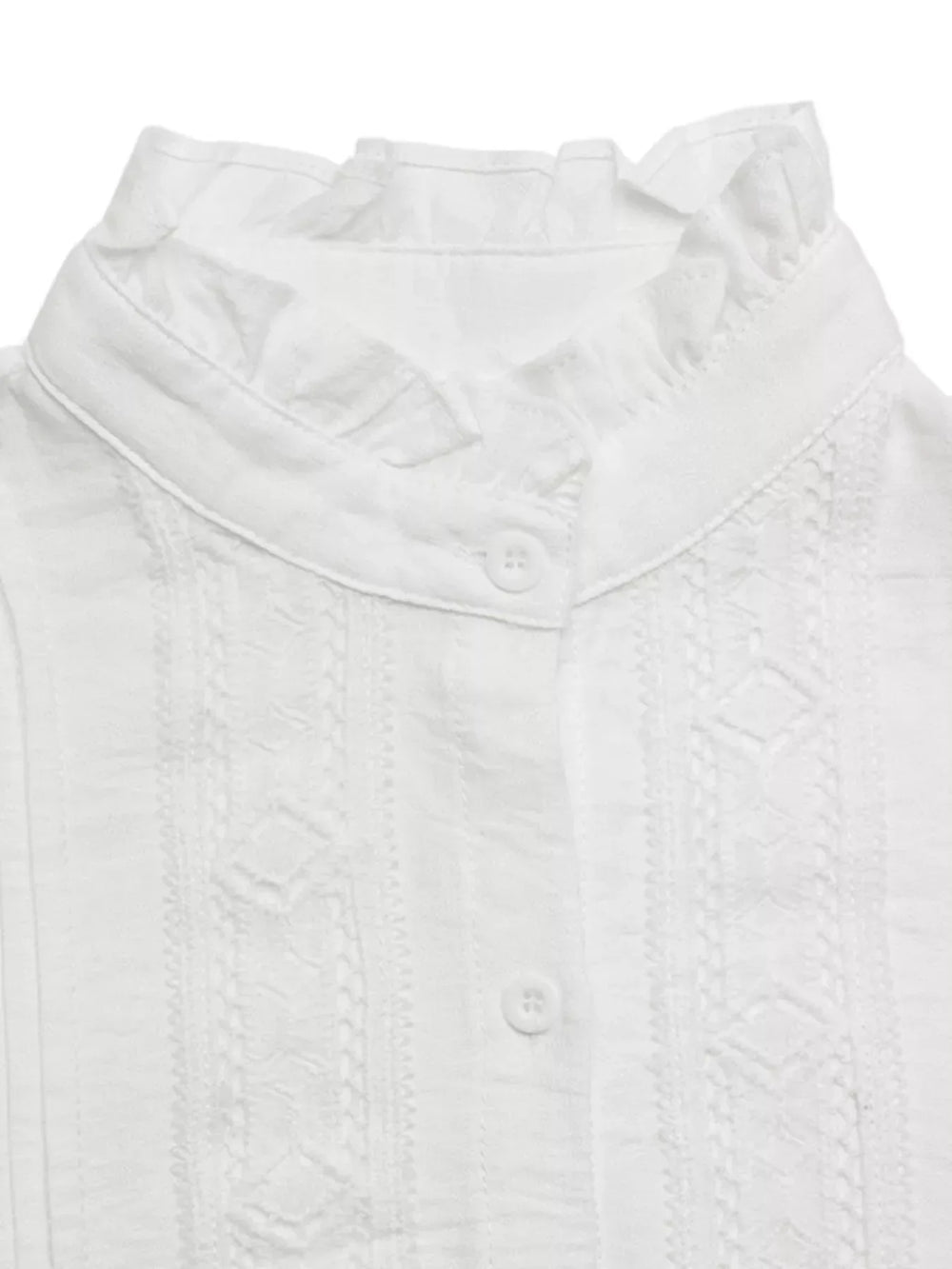 Lace Trim Long Sleeve Shirt - Trendsi - Flyclothing LLC
