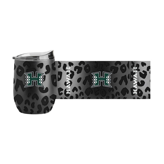 Hawaii Leopard 16oz Black Powdercoat Curved Beverage - Logo Brands - Flyclothing LLC