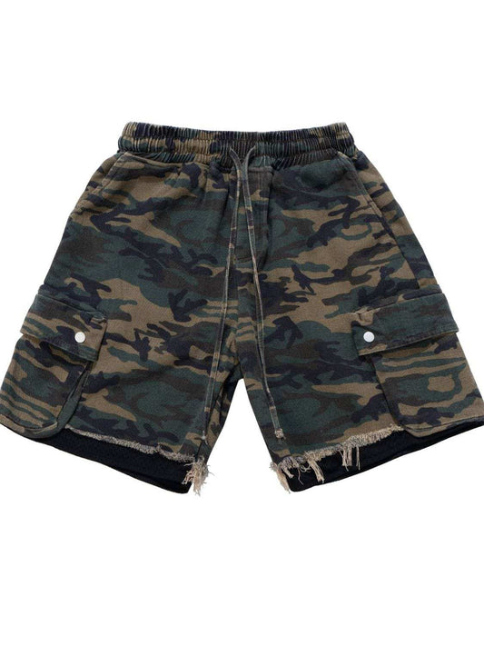 Men's Drawstring Camouflage Shorts - Trendsi - Flyclothing LLC
