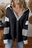 Collared Neck Long Sleeve Sweatshirt - Trendsi - Flyclothing LLC