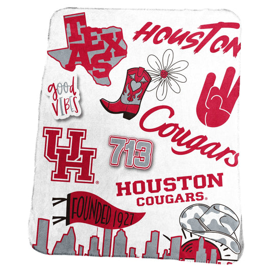 Houston Classic Native Fleece Throw - Logo Brands - Flyclothing LLC
