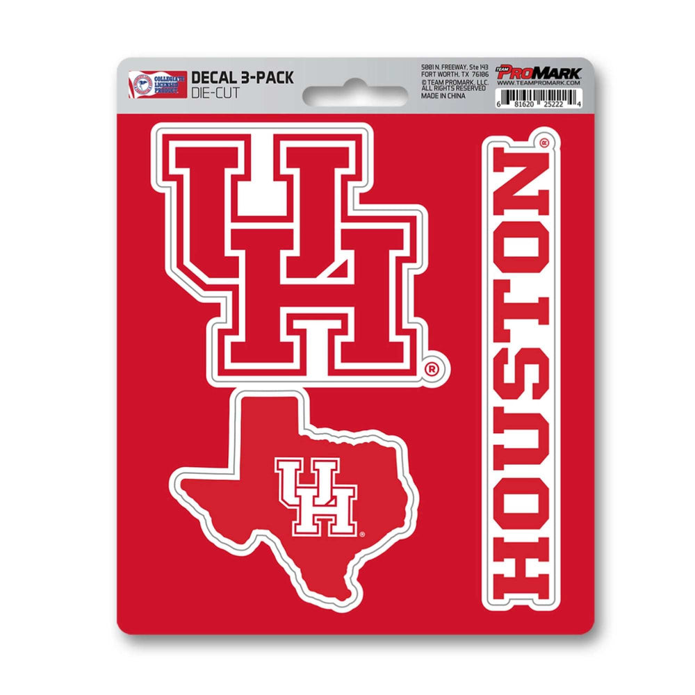 University of Houston Decal 3-pk - Logo Brands - Flyclothing LLC