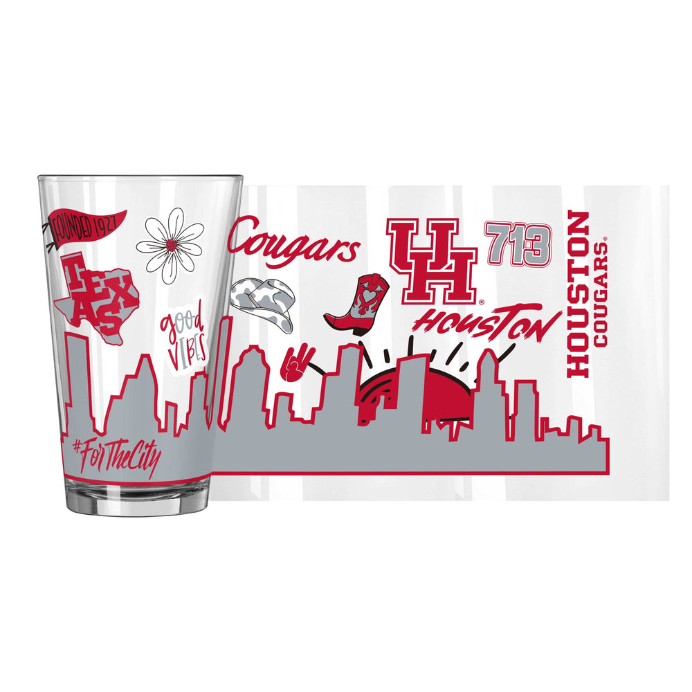 Houston 16oz Native Pint Glass - Logo Brands - Flyclothing LLC