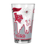 Houston 16oz Native Pint Glass - Logo Brands - Flyclothing LLC