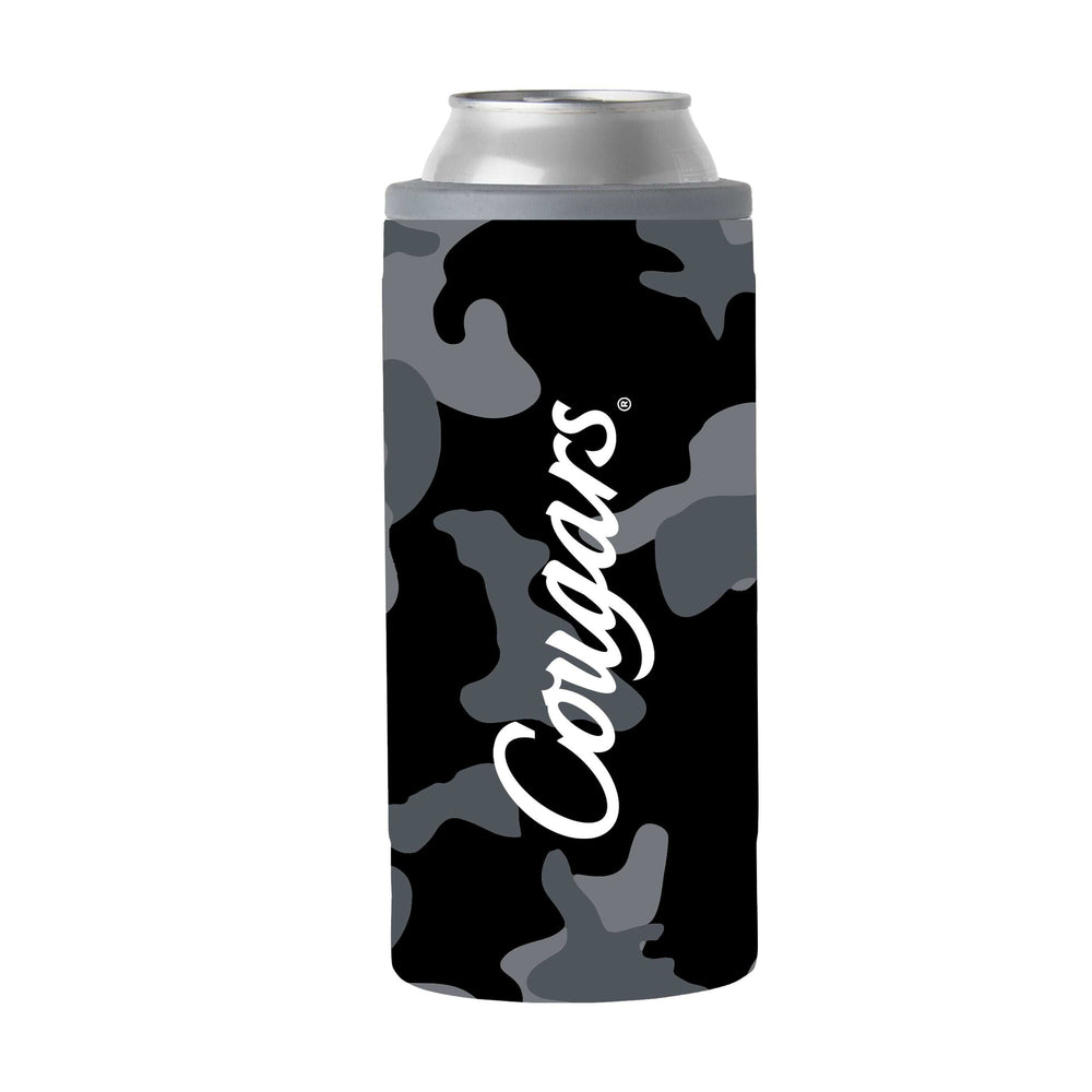 Houston Black Camo 12oz Slim Can Coolie - Logo Brands - Flyclothing LLC