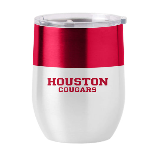 Houston Colorblock 16oz Stainless Curved Beverage - Logo Brands - Flyclothing LLC