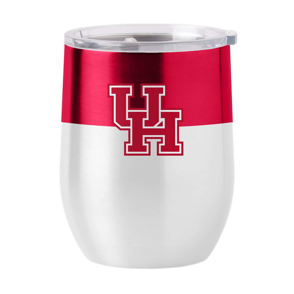 Houston Colorblock 16oz Stainless Curved Beverage - Logo Brands - Flyclothing LLC