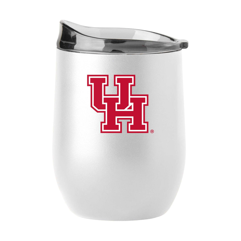 Houston 16oz Swagger White Powder Coat Curved Beverage - Logo Brands - Flyclothing LLC
