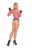 Elegant Moments Hot Pink Fence Net Longsleeve Cami Top 1480 - Elegant Moments - Flyclothing LLC