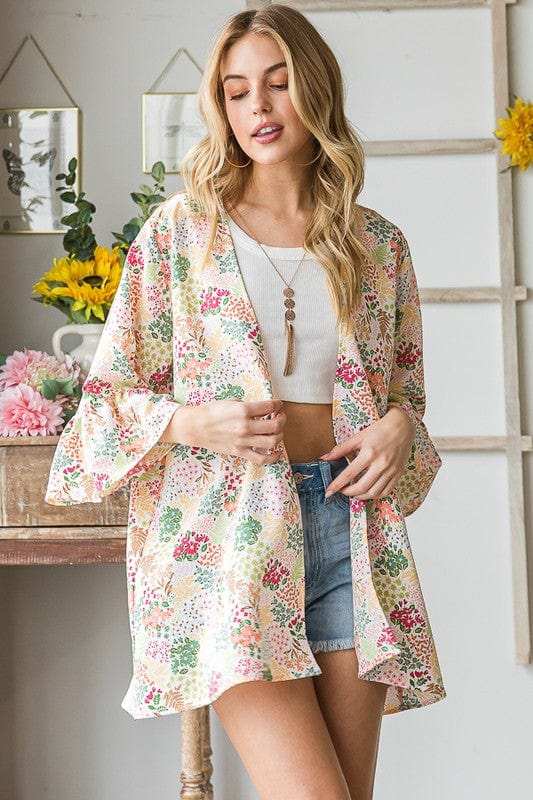 Heimish Full Size Multi Color Floral Open Cardigan Plus Size - Trendsi - Flyclothing LLC
