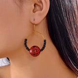 18K Gold-Plated Halloween Bead Earrings - Trendsi - Flyclothing LLC