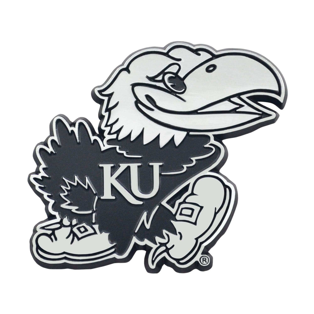 Kansas Jayhawks 3D Chrome Metal Emblem - Kansas - Flyclothing LLC